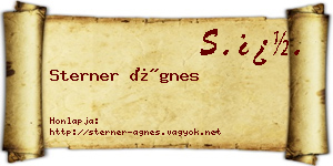 Sterner Ágnes névjegykártya